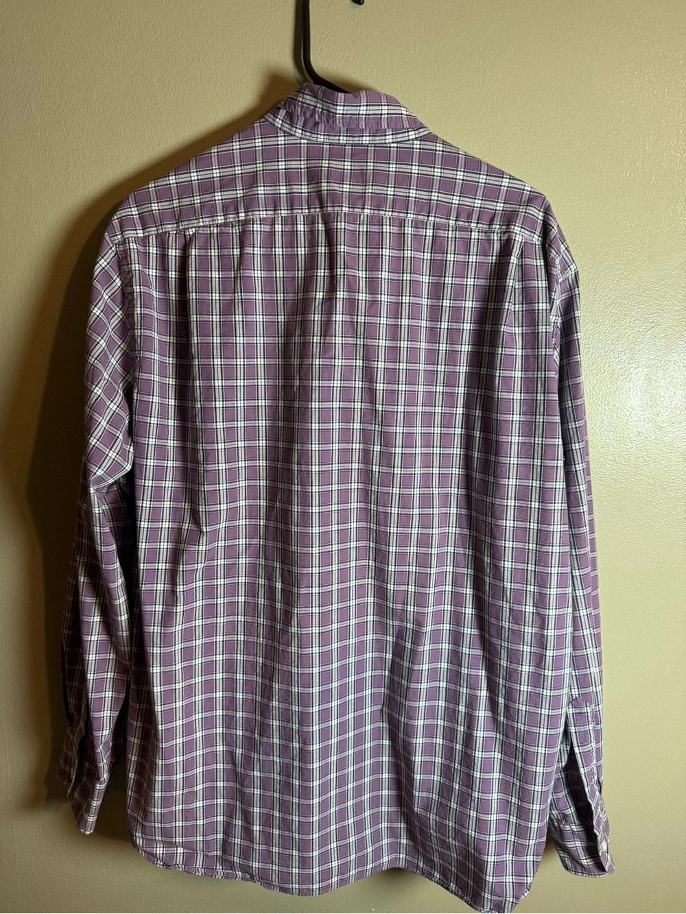 J. Crew Purple and White Plaid Button-Down Shirt